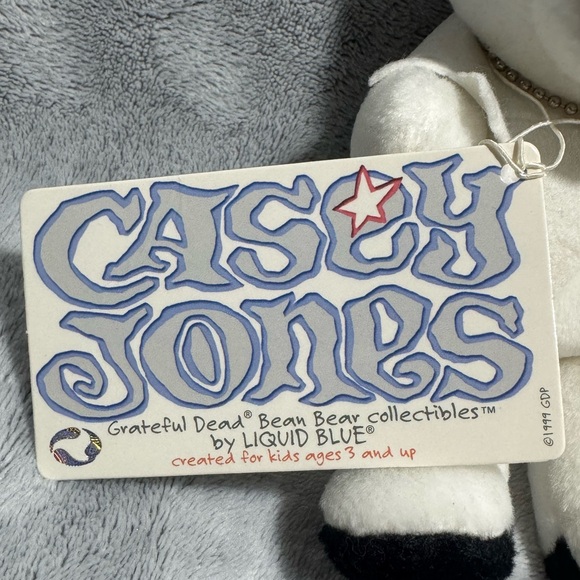 Grateful Dead Bean Bear Casey Jones Limited Edition Liquid Blue 14633 of 25000‎ - Picture 3 of 5